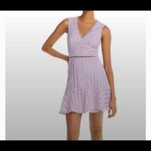 AQUA lavender eyelet dress